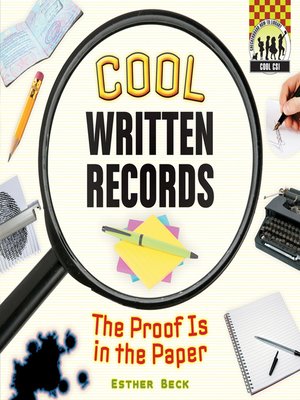 cover image of Cool Written Records